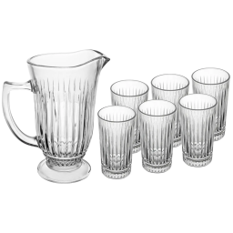 Conjunto de Jarra com 6 Copos de Vidro 7 Peças Deli Lyor Conjunto de Jarra com 6 Copos de Vidro 7 Peças Deli Lyor